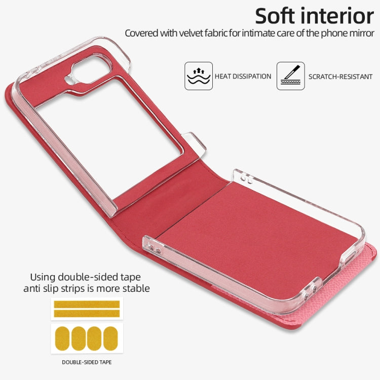 For Samsung Galaxy Z Flip5 VIETAO Metal Ring Card Slot PU Phone Case