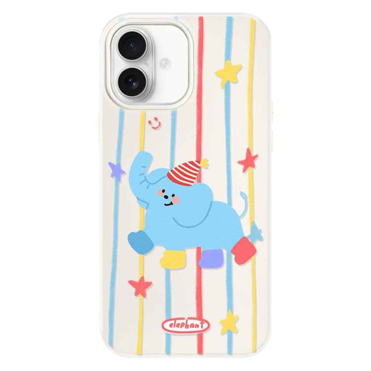 For iPhone 16 Plus Skin Feeling Jelly TPU Hybrid PC Phone Case