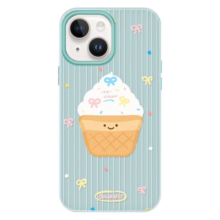 For iPhone 15 Skin Feeling Jelly TPU Hybrid PC Phone Case