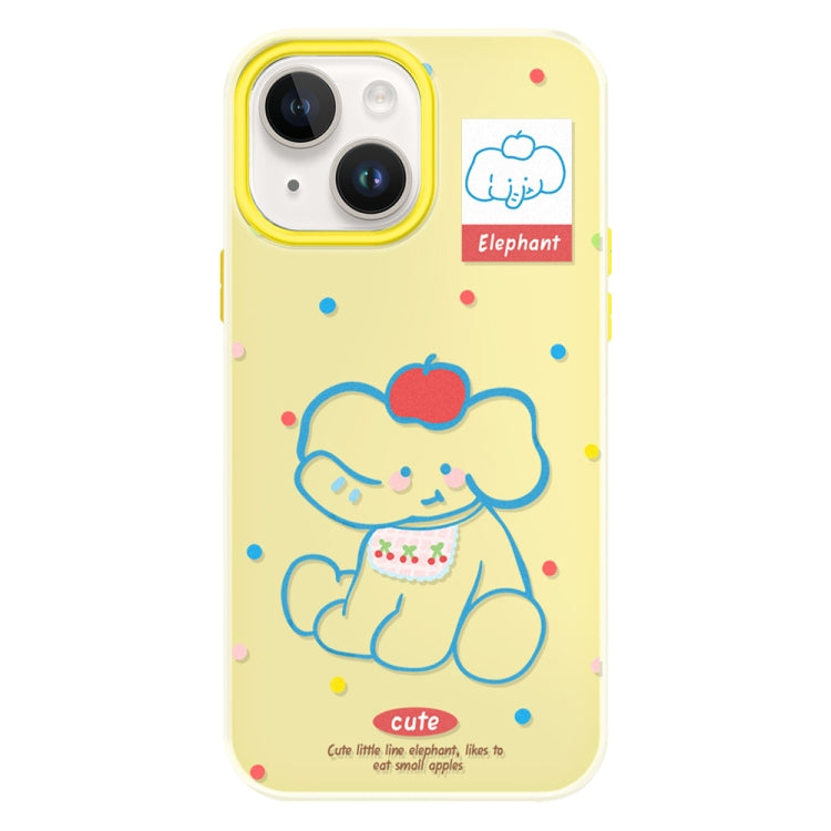 For iPhone 15 Skin Feeling Jelly TPU Hybrid PC Phone Case