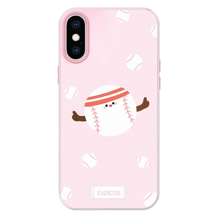 For iPhone XS Max Skin Feeling Jelly TPU Hybrid PC Phone Case