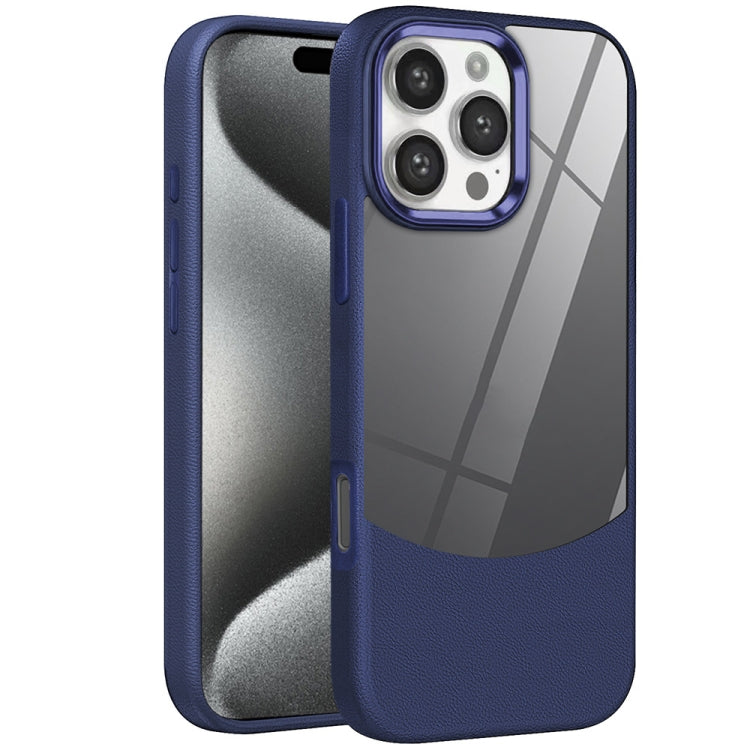 For iPhone 15 Pro Litchi Texture TPU Hybrid Acrylic Phone Case