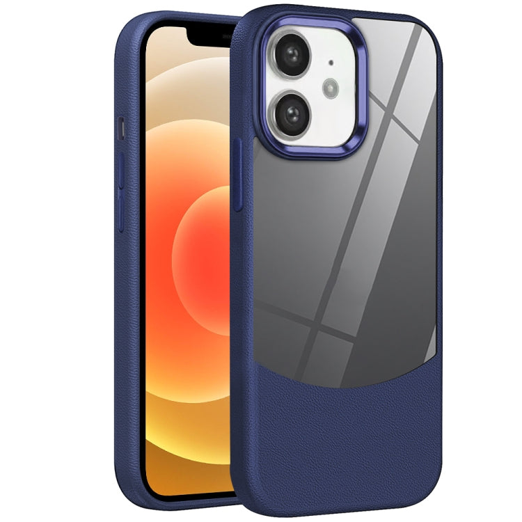 For iPhone 12 Litchi Texture TPU Hybrid Acrylic Phone Case