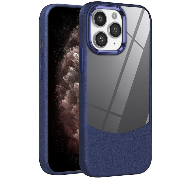 For iPhone 11 Pro Max Litchi Texture TPU Hybrid Acrylic Phone Case