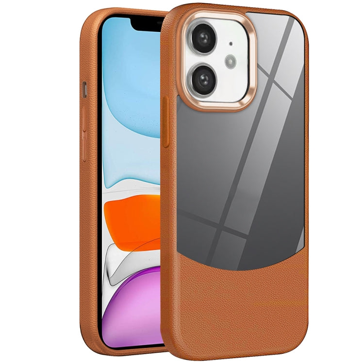 For iPhone 11 Litchi Texture TPU Hybrid Acrylic Phone Case