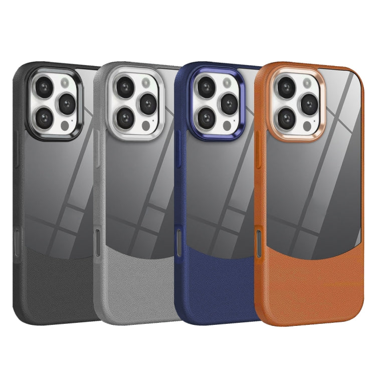 For iPhone 12 Pro Litchi Texture TPU Hybrid Acrylic Phone Case