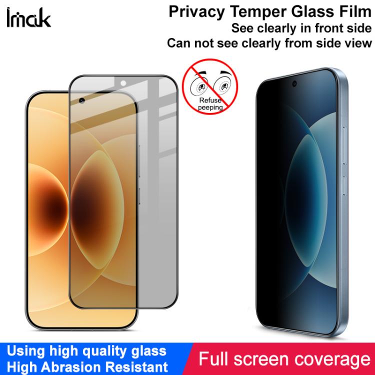 For Xiaomi 17 / 17 Pro imak HD Full Screen Anti-spy Tempered Glass Protective Film