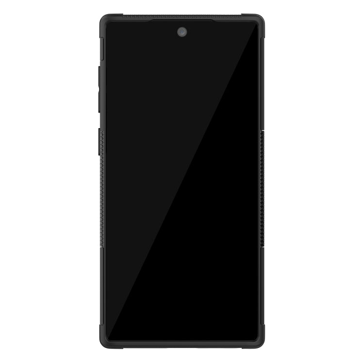 For Samsung Galaxy Note10 Tire Texture Shockproof TPU+PC Protective Case with Holder