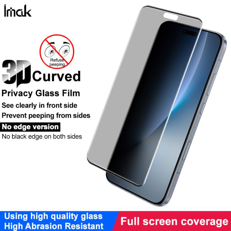 For Honor Magic8 RSR Porsche Design imak No Edge Version 3D Curved Privacy Full Screen Tempered Glass Film
