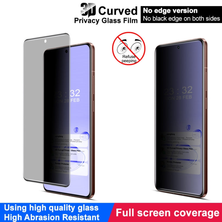 For Realme GT7 Pro imak No Edge Version 3D Curved Privacy Full Screen Tempered Glass Film