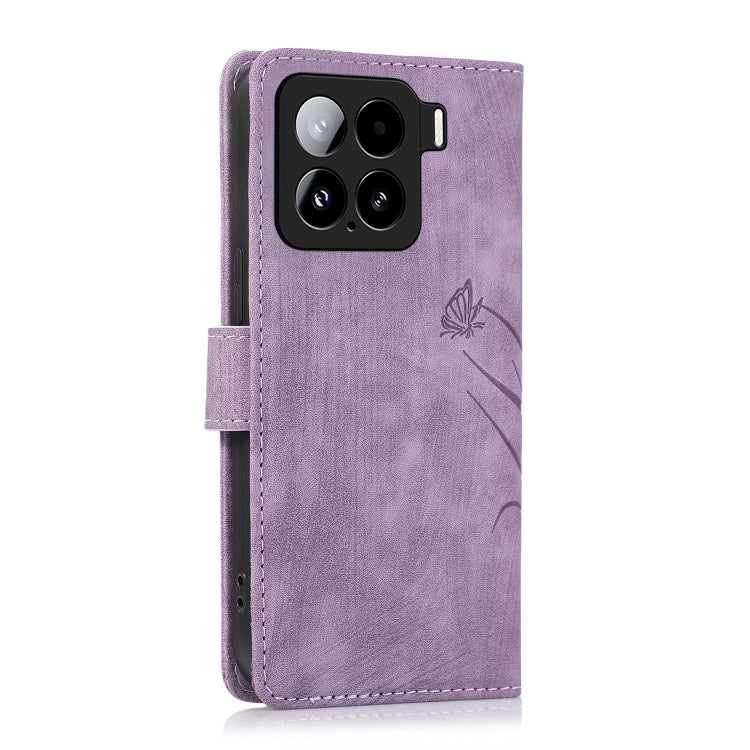 For Xiaomi 15 Orchid Butterfly Embossed Leather Phone Case