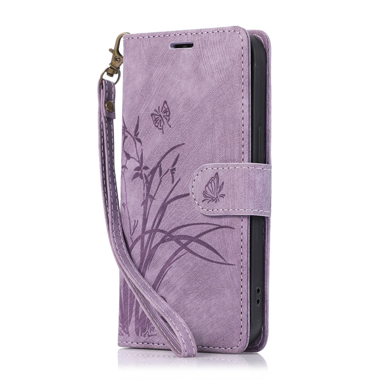 For Xiaomi 15 Orchid Butterfly Embossed Leather Phone Case