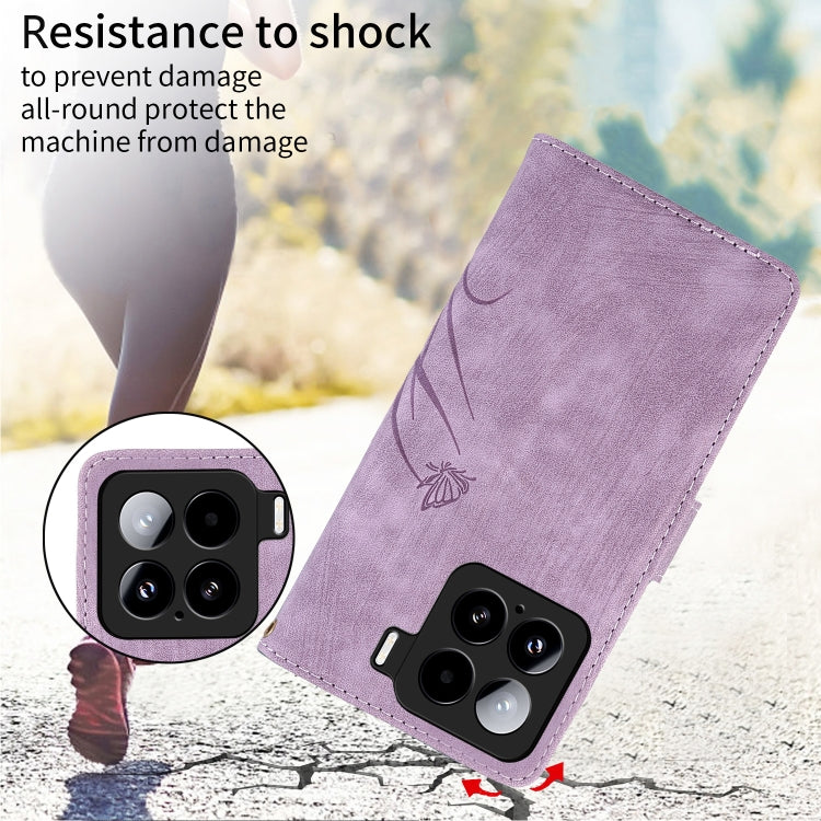 For Xiaomi 15 Pro Orchid Butterfly Embossed Leather Phone Case