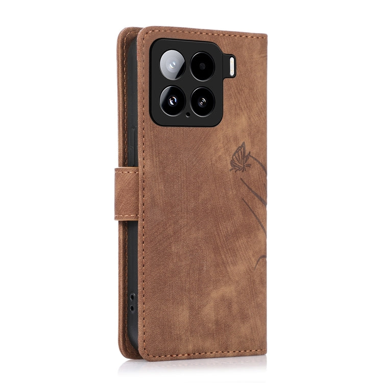 For Xiaomi 15 Pro Orchid Butterfly Embossed Leather Phone Case