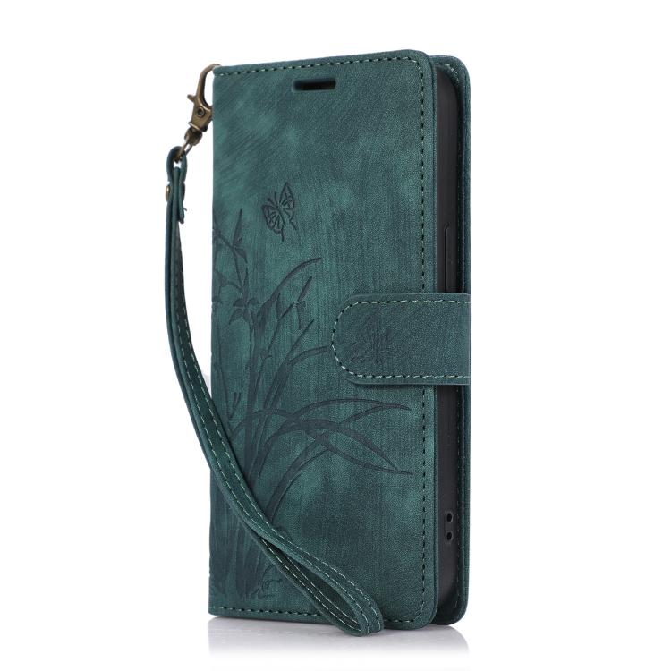 For Xiaomi 14T Orchid Butterfly Embossed Leather Phone Case