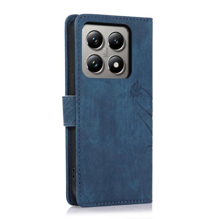 For Xiaomi 14T Orchid Butterfly Embossed Leather Phone Case
