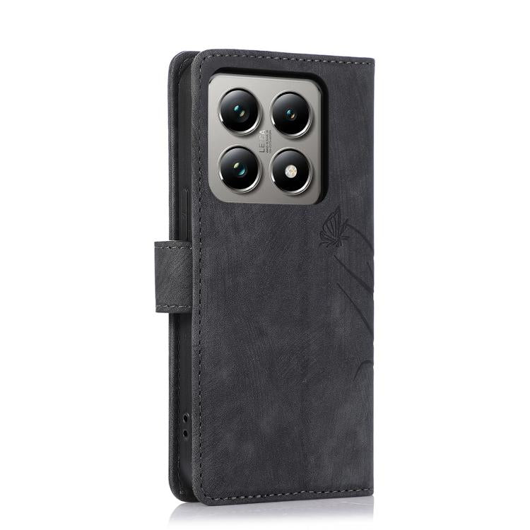 For Xiaomi 14T Pro Orchid Butterfly Embossed Leather Phone Case