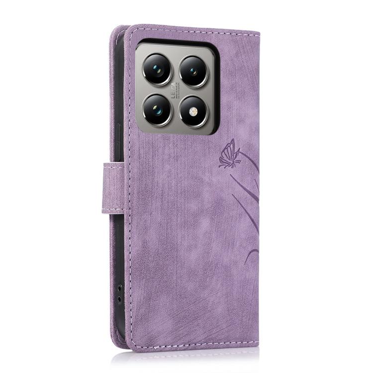 For Xiaomi 14T Pro Orchid Butterfly Embossed Leather Phone Case