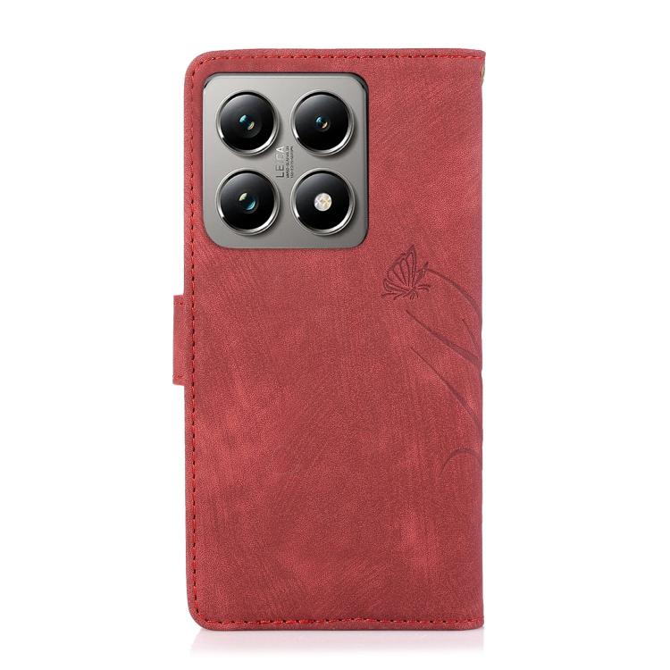 For Xiaomi 14T Pro Orchid Butterfly Embossed Leather Phone Case