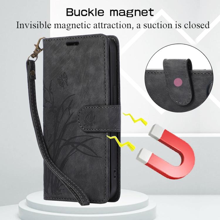 For Xiaomi 15T 5G Orchid Butterfly Embossed Leather Phone Case