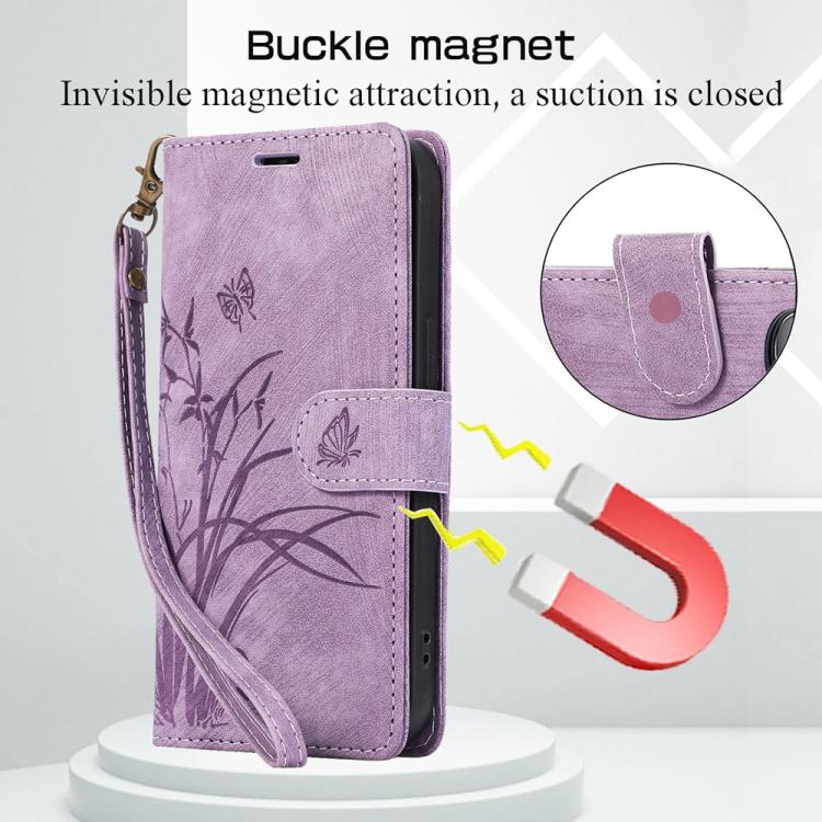 For Xiaomi 15T 5G Orchid Butterfly Embossed Leather Phone Case