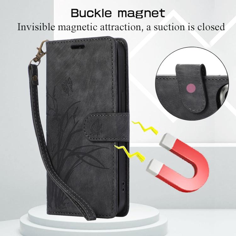 For Xiaomi 15T Pro 5G Orchid Butterfly Embossed Leather Phone Case