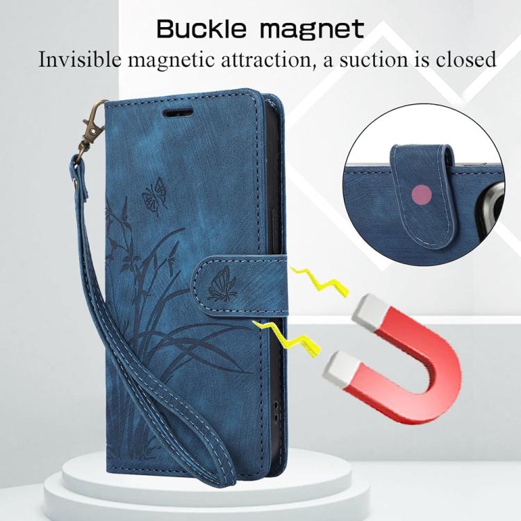 For Xiaomi 15T Pro 5G Orchid Butterfly Embossed Leather Phone Case