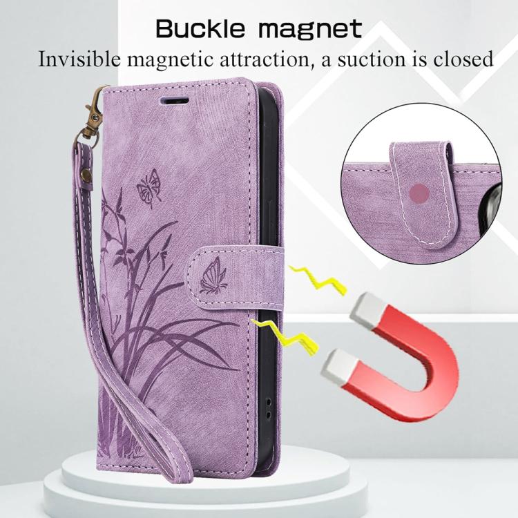 For Xiaomi 15T Pro 5G Orchid Butterfly Embossed Leather Phone Case