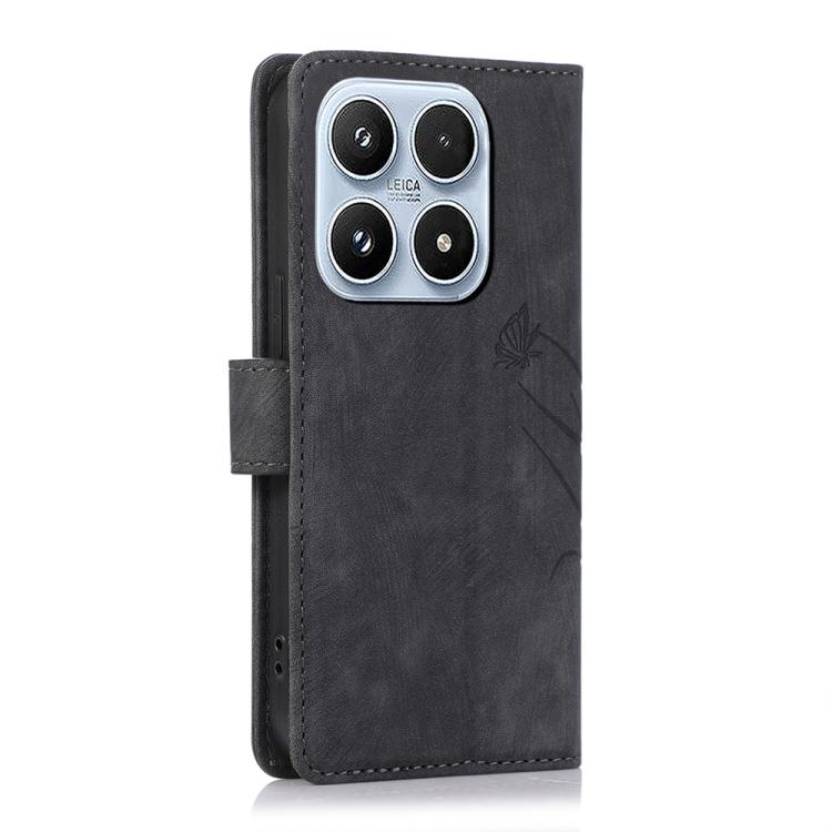 For Xiaomi 17 Orchid Butterfly Embossed Leather Phone Case