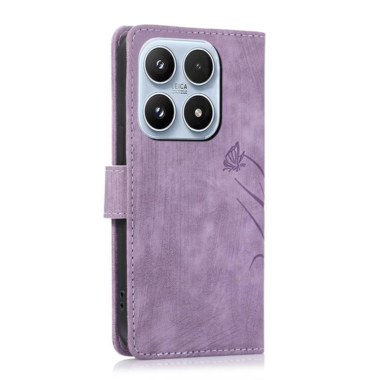 For Xiaomi 17 Orchid Butterfly Embossed Leather Phone Case