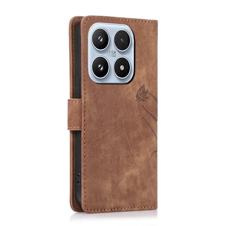 For Xiaomi 17 Orchid Butterfly Embossed Leather Phone Case