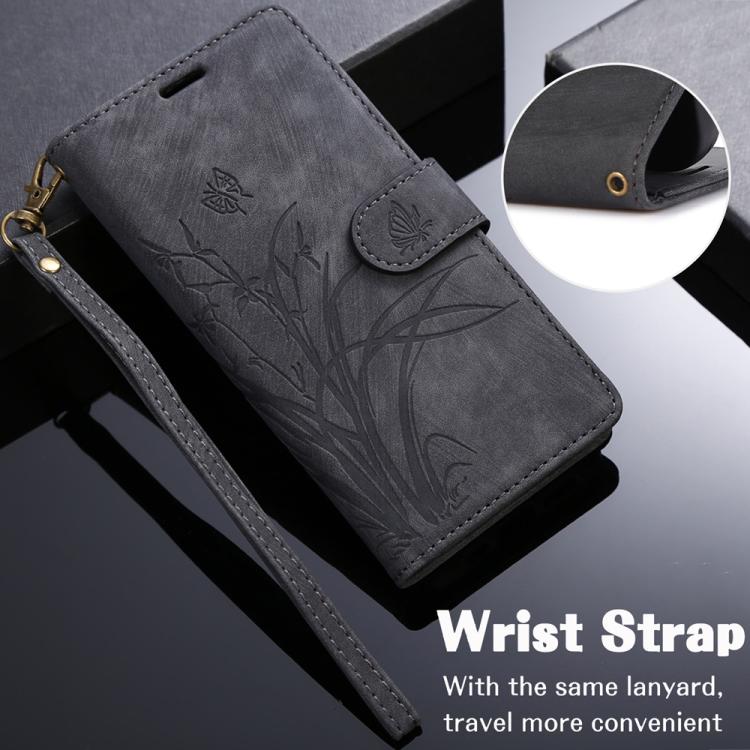 For Xiaomi 17 Pro Orchid Butterfly Embossed Leather Phone Case