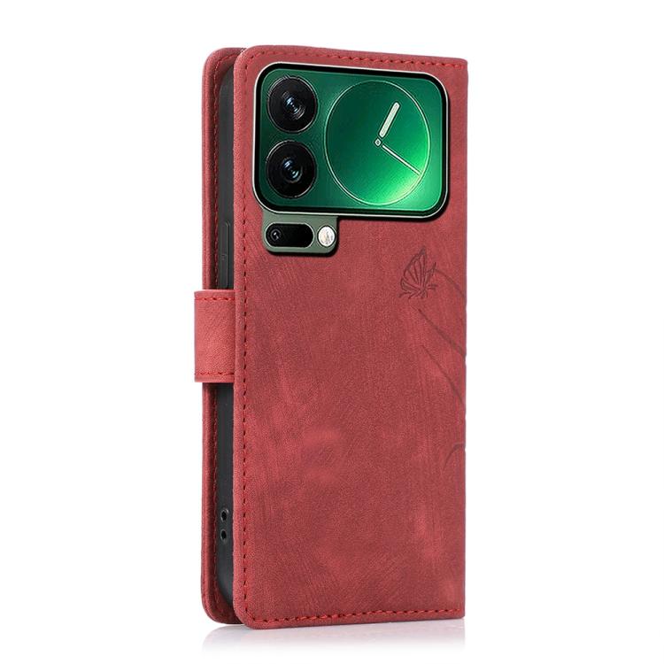 For Xiaomi 17 Pro Orchid Butterfly Embossed Leather Phone Case