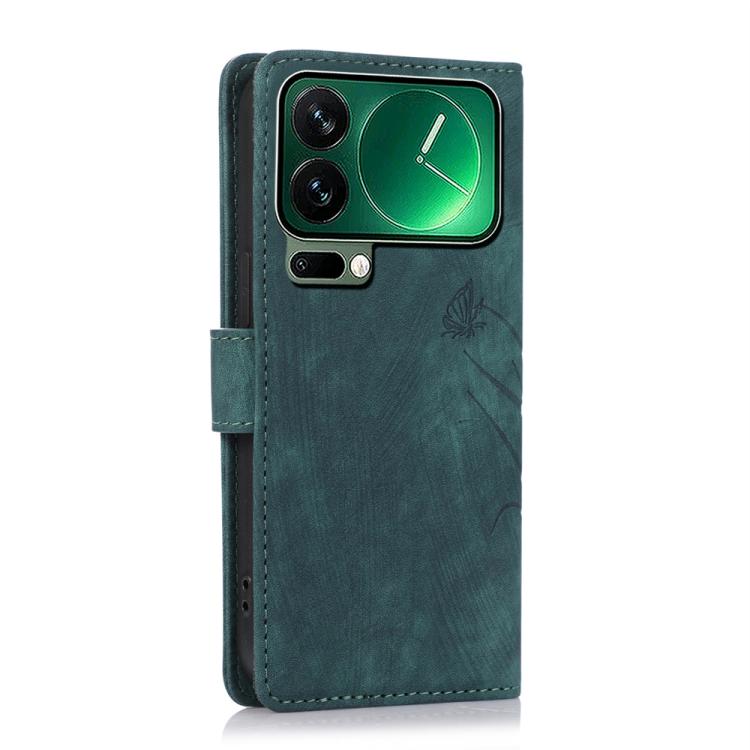 For Xiaomi 17 Pro Max Orchid Butterfly Embossed Leather Phone Case