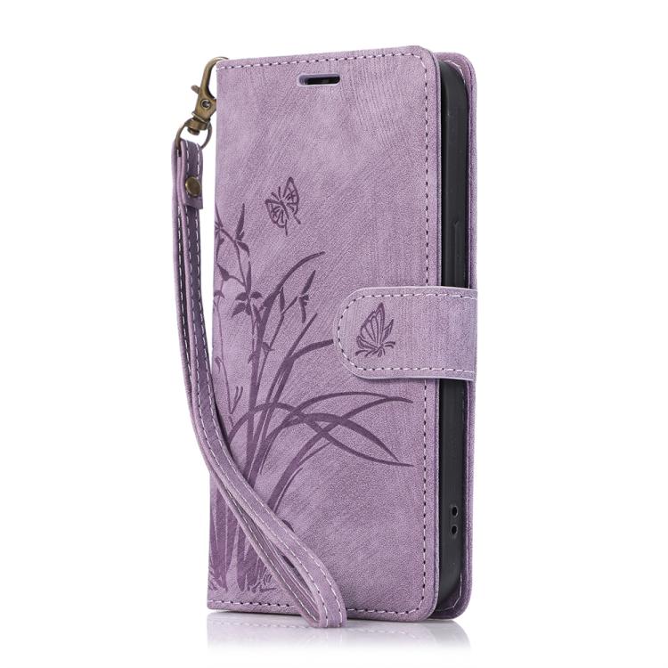 For Xiaomi 17 Pro Max Orchid Butterfly Embossed Leather Phone Case
