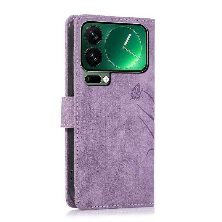 For Xiaomi 17 Pro Max Orchid Butterfly Embossed Leather Phone Case