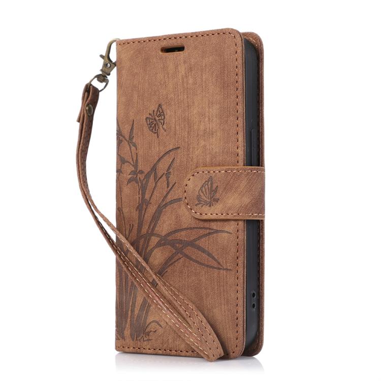 For Xiaomi 17 Pro Max Orchid Butterfly Embossed Leather Phone Case