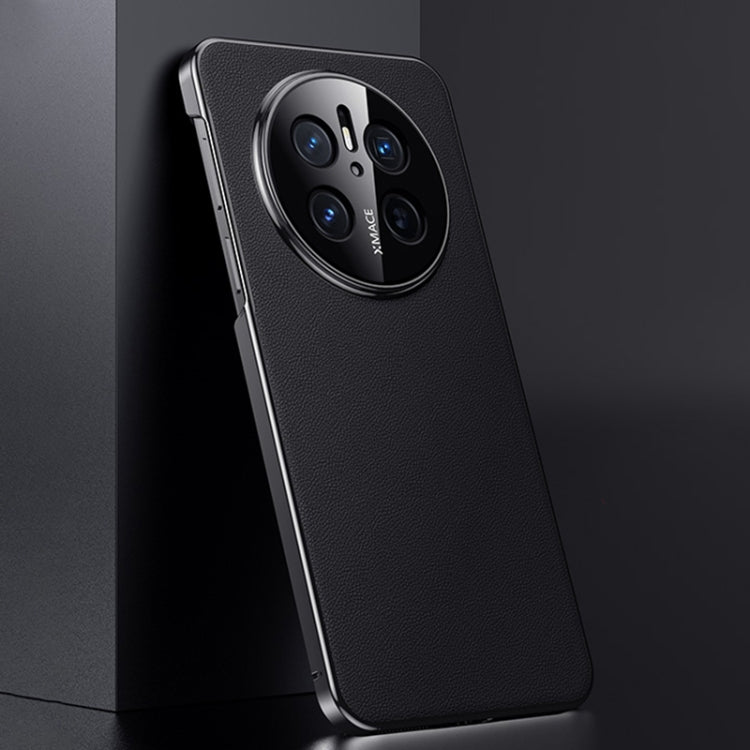 For Huawei Mate 70 Plain Leather Series Shockproof Phone Case