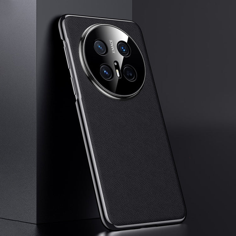 For Huawei Mate 70 Pro / 70 Pro+ Plain Leather Series Shockproof Phone Case