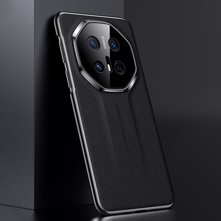 For Huawei Mate 70 RS Ultimate Plain Leather Series Shockproof Phone Case