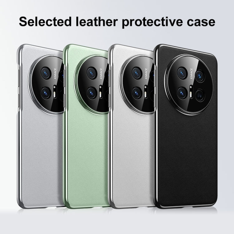 For Huawei Mate 70 Plain Leather Series Shockproof Phone Case