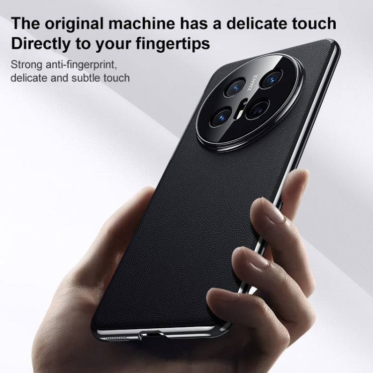 For Huawei Mate 70 Plain Leather Series Shockproof Phone Case