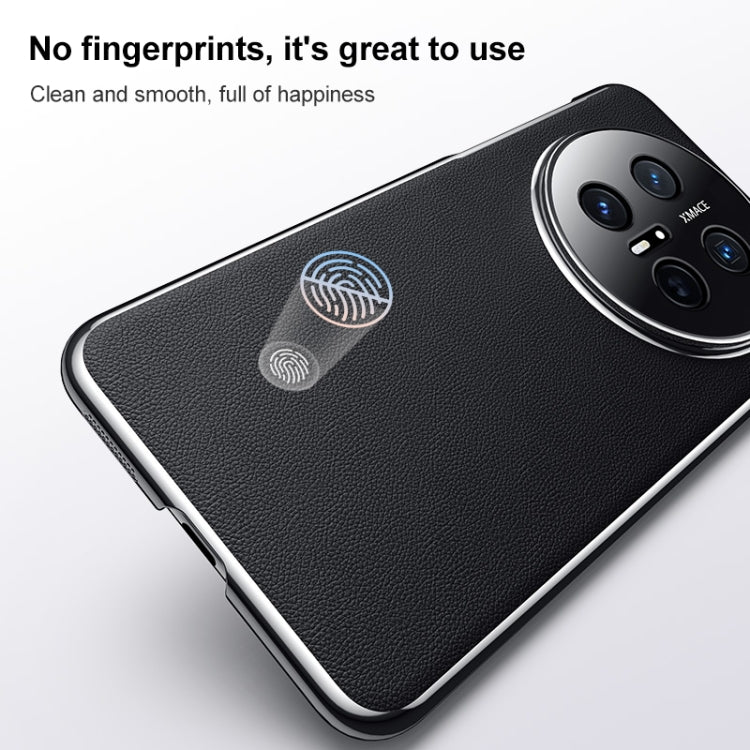 For Huawei Mate 70 Plain Leather Series Shockproof Phone Case