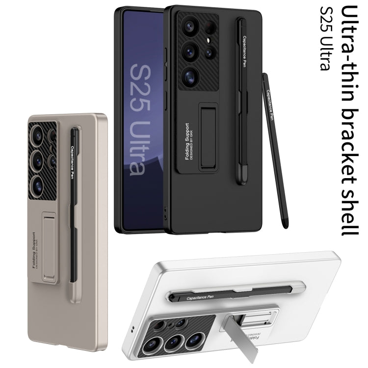 For Samsung Galaxy S25 5G GKK Ultra-thin Holder Phone Case with Pen Slots & Stylus Pen