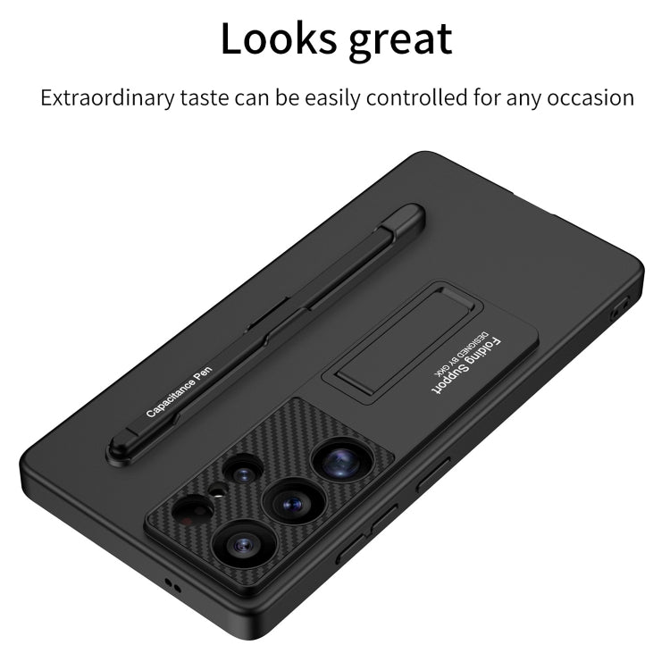 For Samsung Galaxy S25 5G GKK Ultra-thin Holder Phone Case with Pen Slots & Stylus Pen