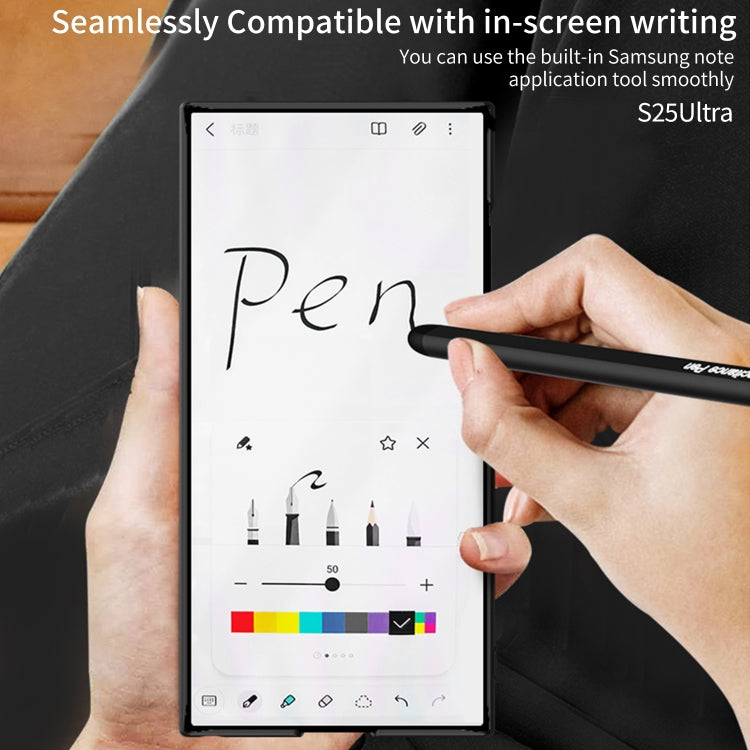 For Samsung Galaxy S25 5G GKK Ultra-thin Holder Phone Case with Pen Slots & Stylus Pen