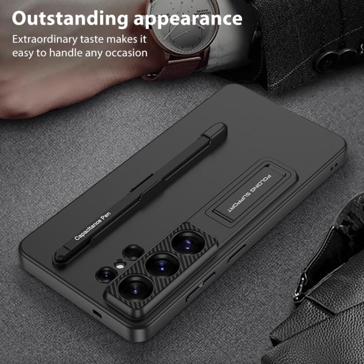 For Samsung Galaxy S26 Ultra 5G GKK Ultra-thin Holder Phone Case with Pen Slots & Stylus Pen