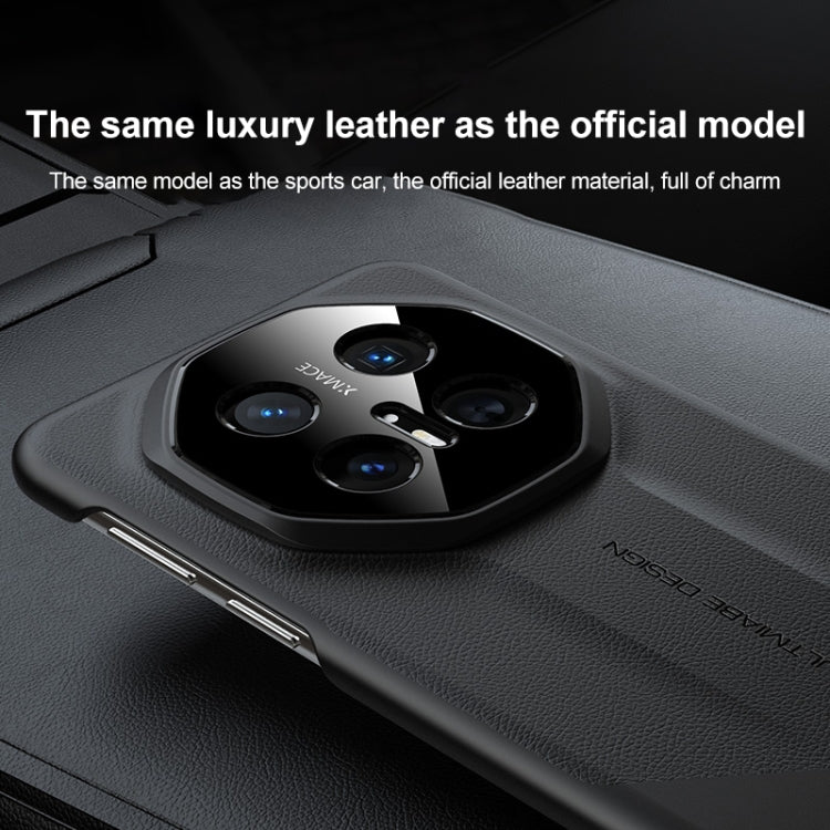 For Huawei Mate 70 Imitation Ultimate Design PC Hybrid Plain Leather Phone Case