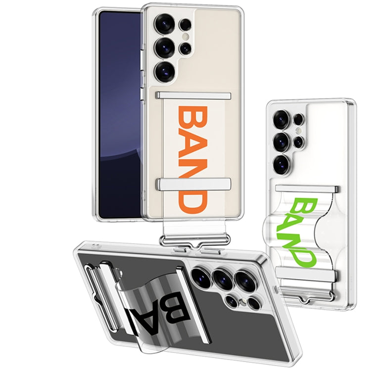 For Samsung Galaxy S25 Ultra 5G GKK Space Series Clear Wristband Holder Phone Case