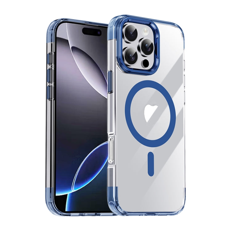 For iPhone 16 Pro Max Jazz 3 in 1 Magnetic MagSafe Crystal Phone Case
